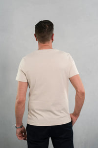 Hills Clothing : Beige Cotton T-Shirt