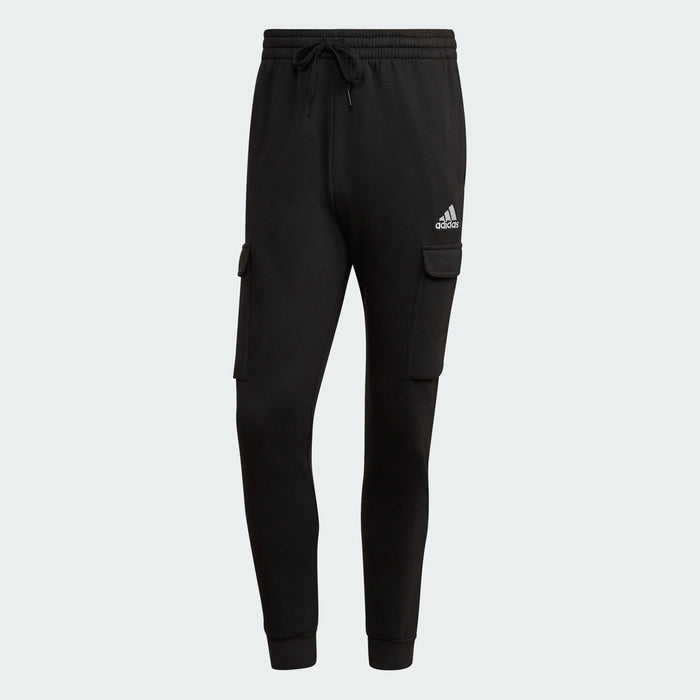 ADIDAS : Essentials Fleece Tapered Cargo Pants - Black