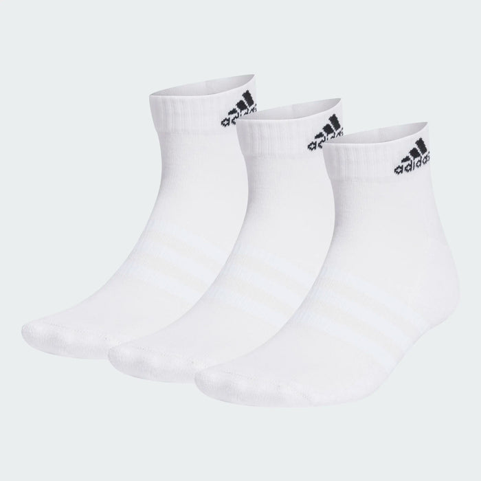 ADIDAS : Cushioned Sportswear Ankle Socks 3 Pairs - White