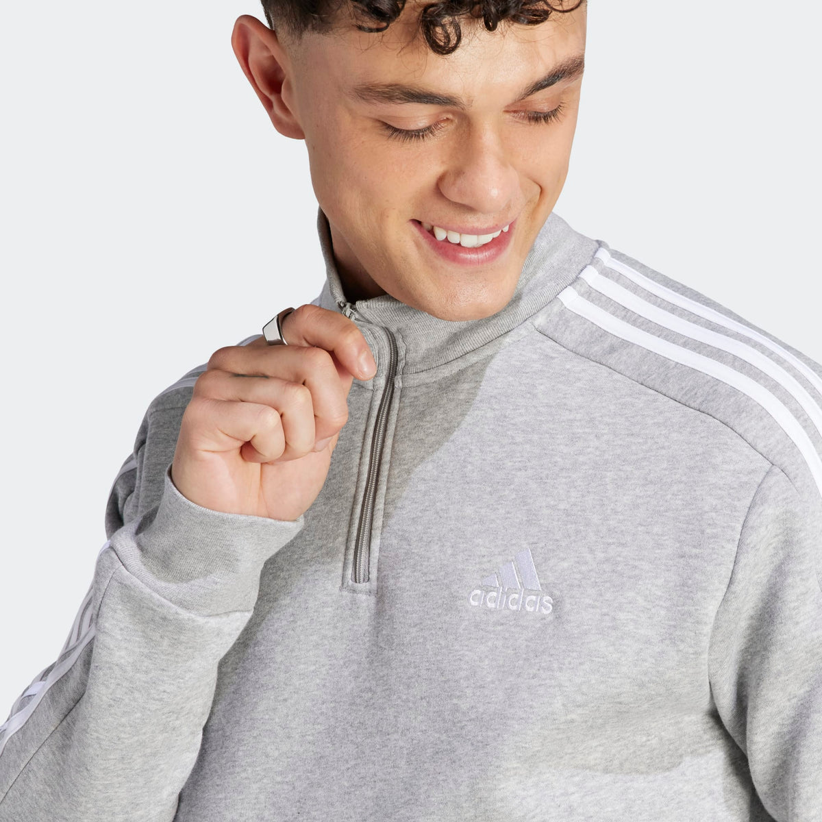 ADIDAS : 1/4 Zip 3S Men's Fleece