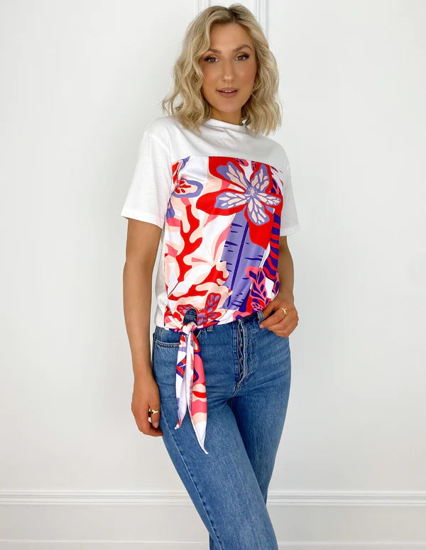 MARC ANGELO : Flower Print T-Shirt