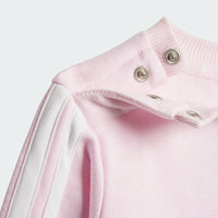 ADIDAS Infant Girls 3S Tiberio Fleece Tracksuit - Pink/Purple