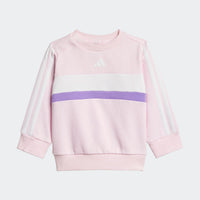 ADIDAS Infant Girls 3S Tiberio Fleece Tracksuit - Pink/Purple