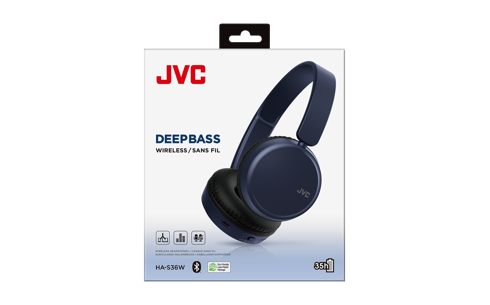 JVC DEEPBASS WIRELESS HEADPONES  (WHITE)