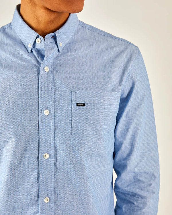 DIESEL : Jenk Long Sleeve Shirt - Blue