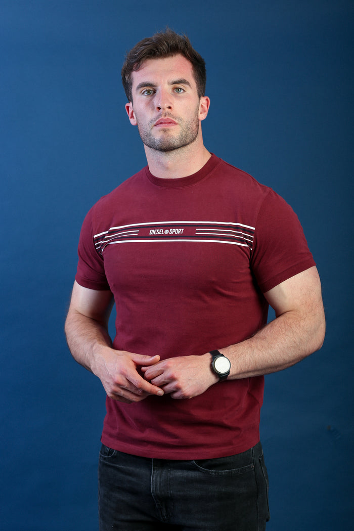 DIESEL SPORT : Noah T-Shirt - Burgundy