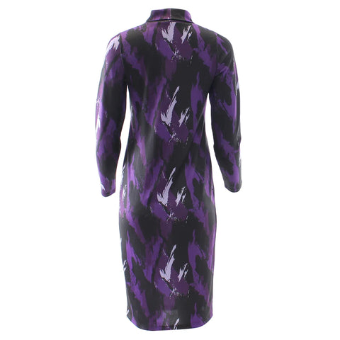 RANT & RAVE Luna Printed Long Sleeve Dress - Purple