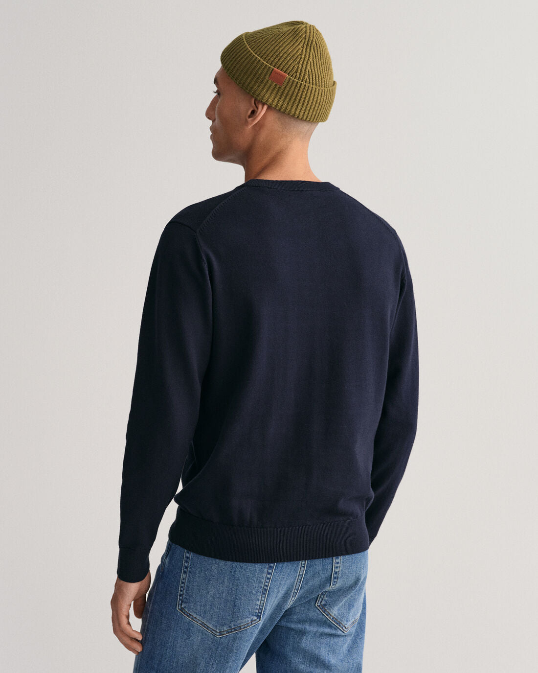 GANT : Classic Cotton Crew Neck - Evening Blue