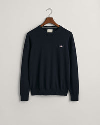 GANT : Classic Cotton Crew Neck - Evening Blue