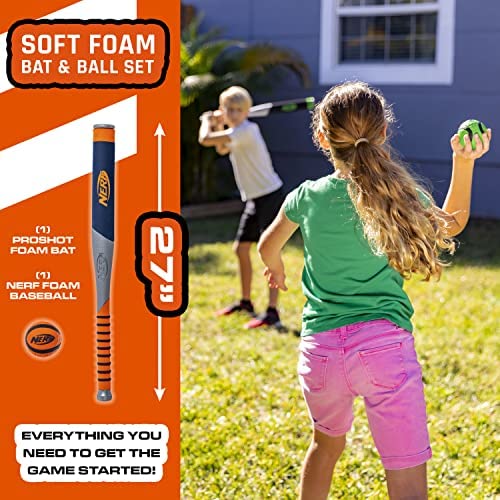 NERF 27 Inch Foam Bat and Ball Set