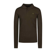 REMUS UOMO : Long Sleeve Polo Shirt - Khaki