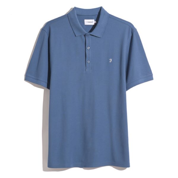 FARAH Hudson SS Men's Polo Shirt - Blue