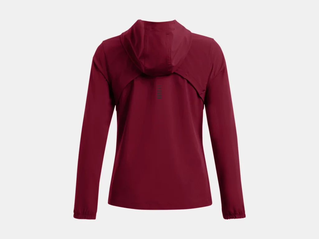 UNDER ARMOUR : Woman's OutRun The Storm Jacket - Burgundy