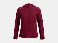 UNDER ARMOUR : Woman's OutRun The Storm Jacket - Burgundy