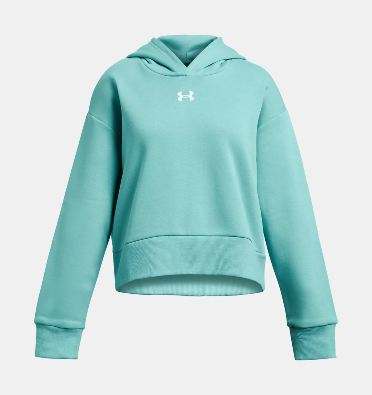 UNDER ARMOUR : Girl's Rival Fleece Crop Hoodie - Green