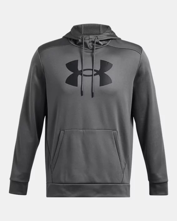 UNDER ARMOUR : Men's Armour Fleece Big Logo Hoodie - Grey