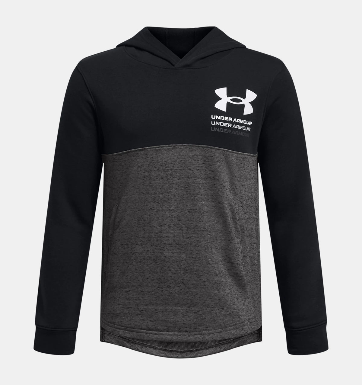 UNDER ARMOUR : Boys' Rival Terry Hoodie - Black