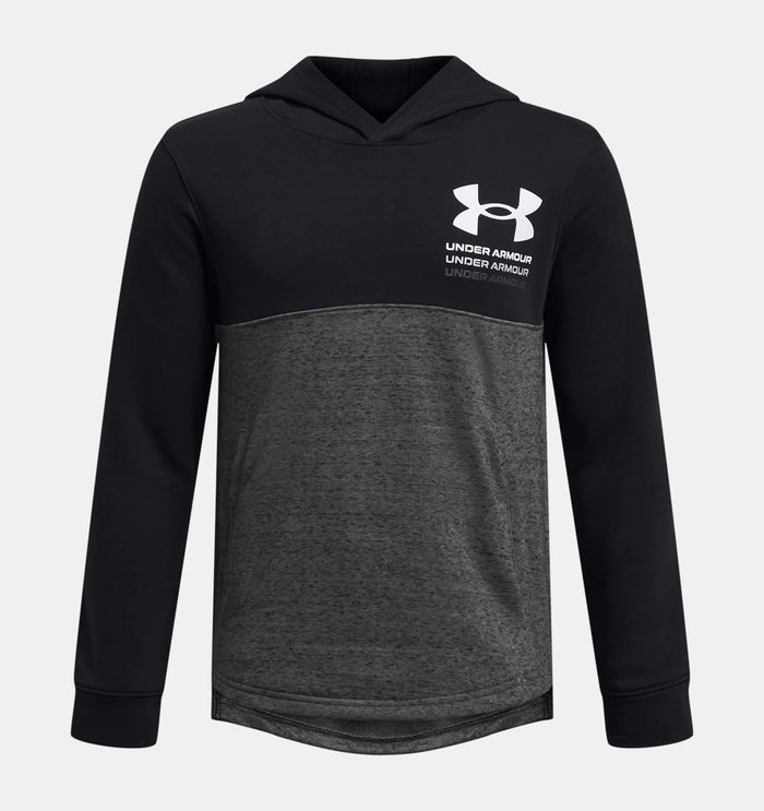 UNDER ARMOUR : Boys' Rival Terry Hoodie - Black