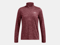 UNDER ARMOUR : Women's Tech™ Twist ½ Zip - Burgundy