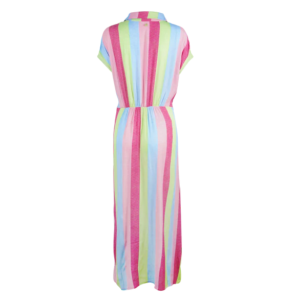 VILA JOY : Revo Multi Striped Midi Dress