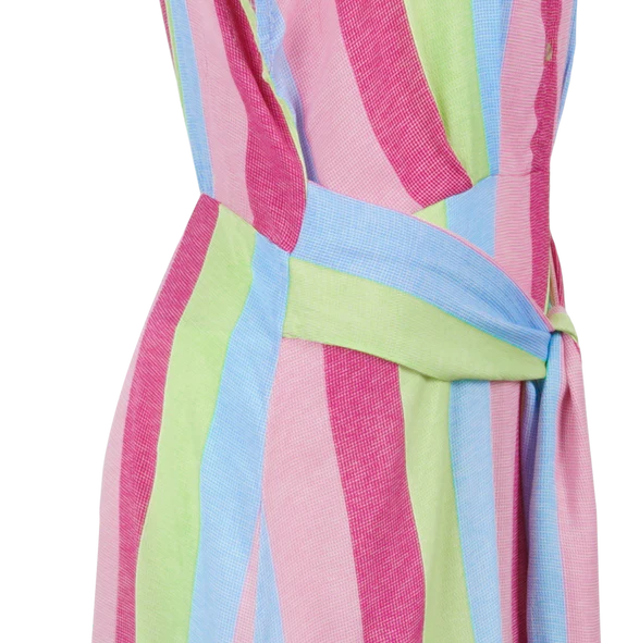 VILA JOY : Revo Multi Striped Midi Dress