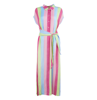 VILA JOY : Revo Multi Striped Midi Dress