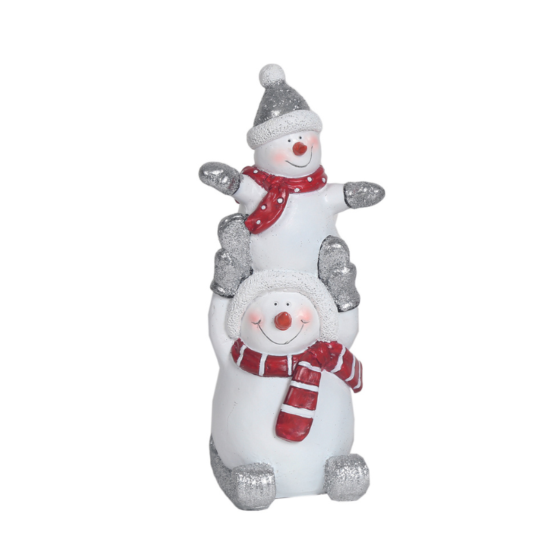 Playing Snowmen Decorative Ornament 19cm