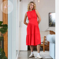 RELAX & RENEW Sarah Dress - Red