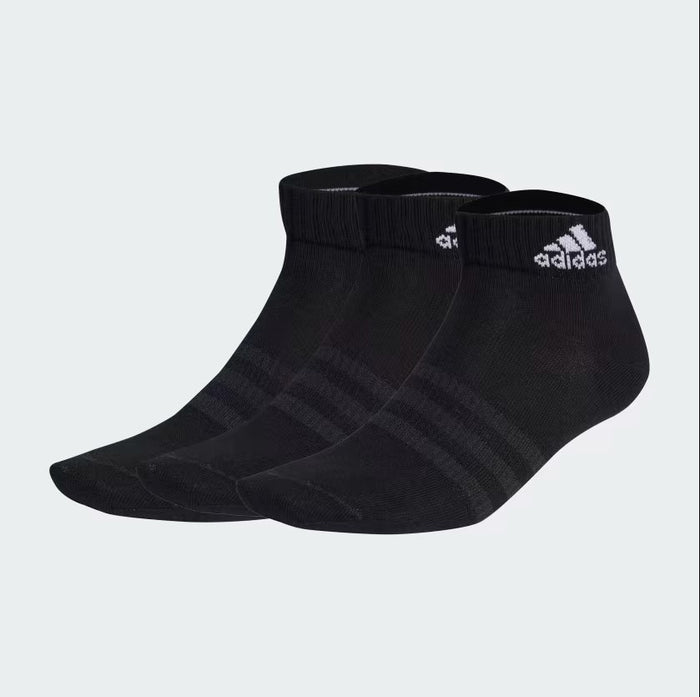 ADIDAS : Ankle Socks 3 Pairs - Black