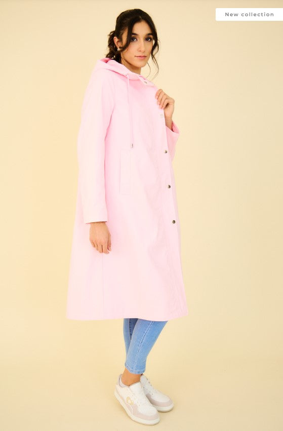 COPE CLOTHING : Long Raincoat - Pink