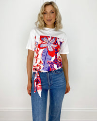 MARC ANGELO : Flower Print T-Shirt