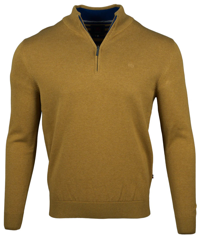 ANDRE : Tory 1/4 Zip Jumper - Amber