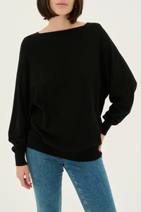 CULTURE : AnneMarie Batwing Jumper - Black