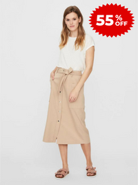 VERO MODA : Front button midi skirt