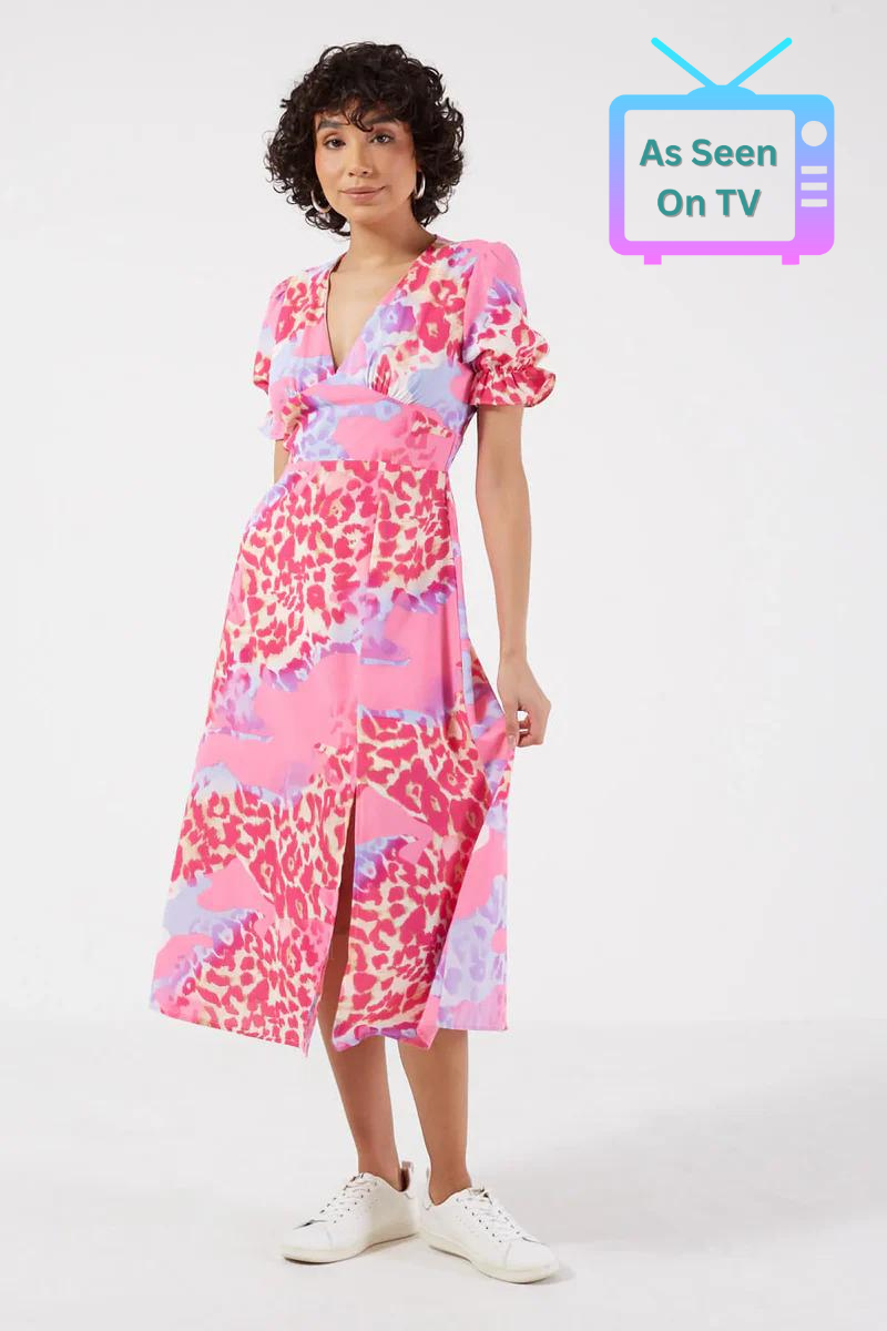 PIXIE DAISY : Print Dress - Pink