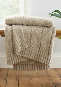 BIANCA Cable Knit Throw 150x200cm - Natural