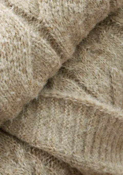 BIANCA Cable Knit Throw 150x200cm - Natural