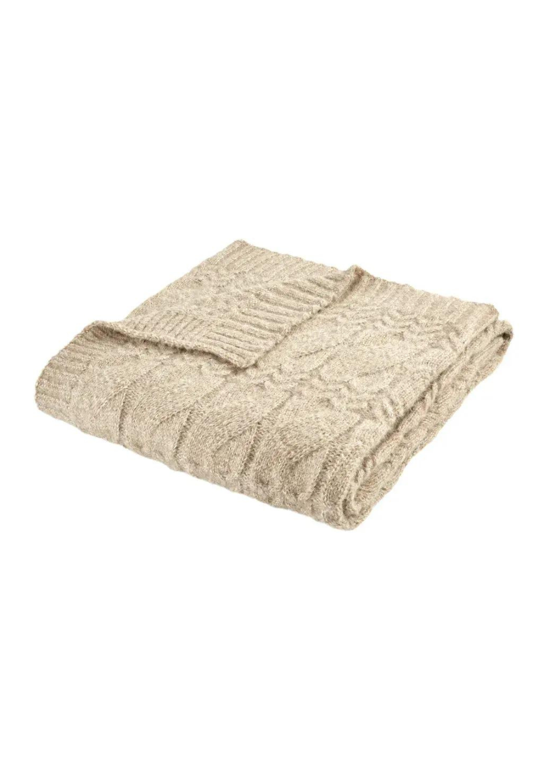 BIANCA Cable Knit Throw 150x200cm - Natural