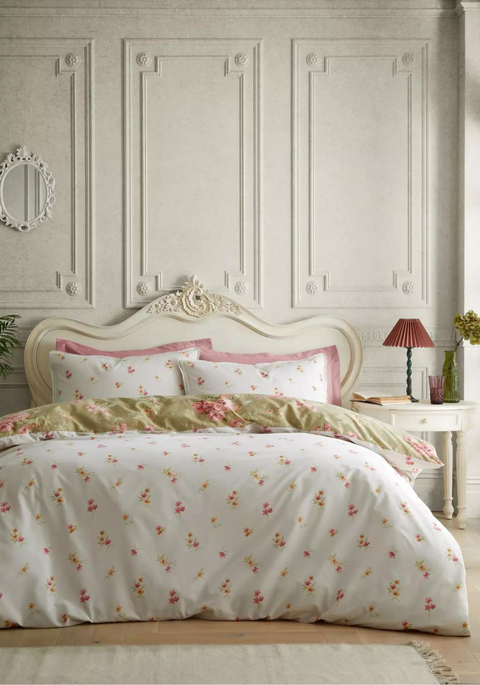 CATHERINE LANSFIELD Bridgerton Penelope Floral Green Duvet Set