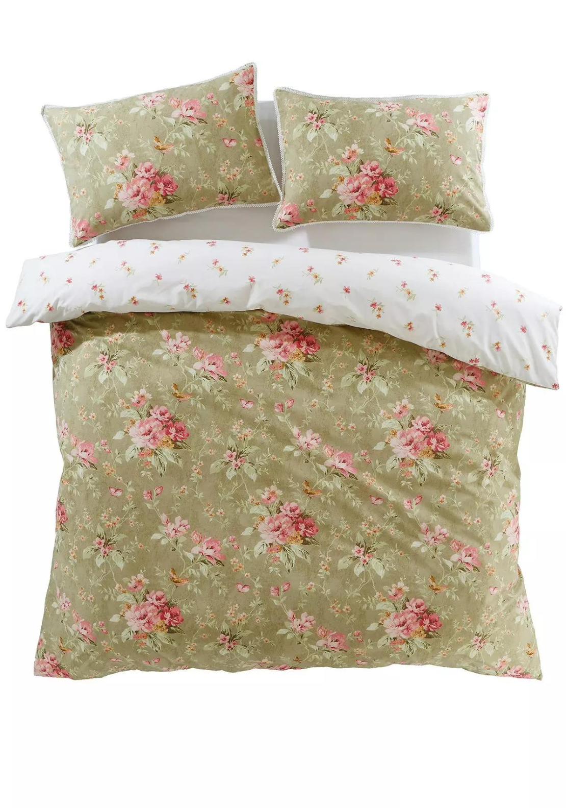 CATHERINE LANSFIELD Bridgerton Penelope Floral Green Duvet Set