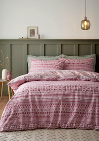 CATHERINE LANSFIELD Brushed Fairisle Reversible Duvet Set