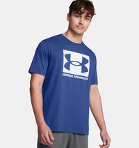 UNDER ARMOUR : ABC Camo Boxed Logo T-Shirt - Blue