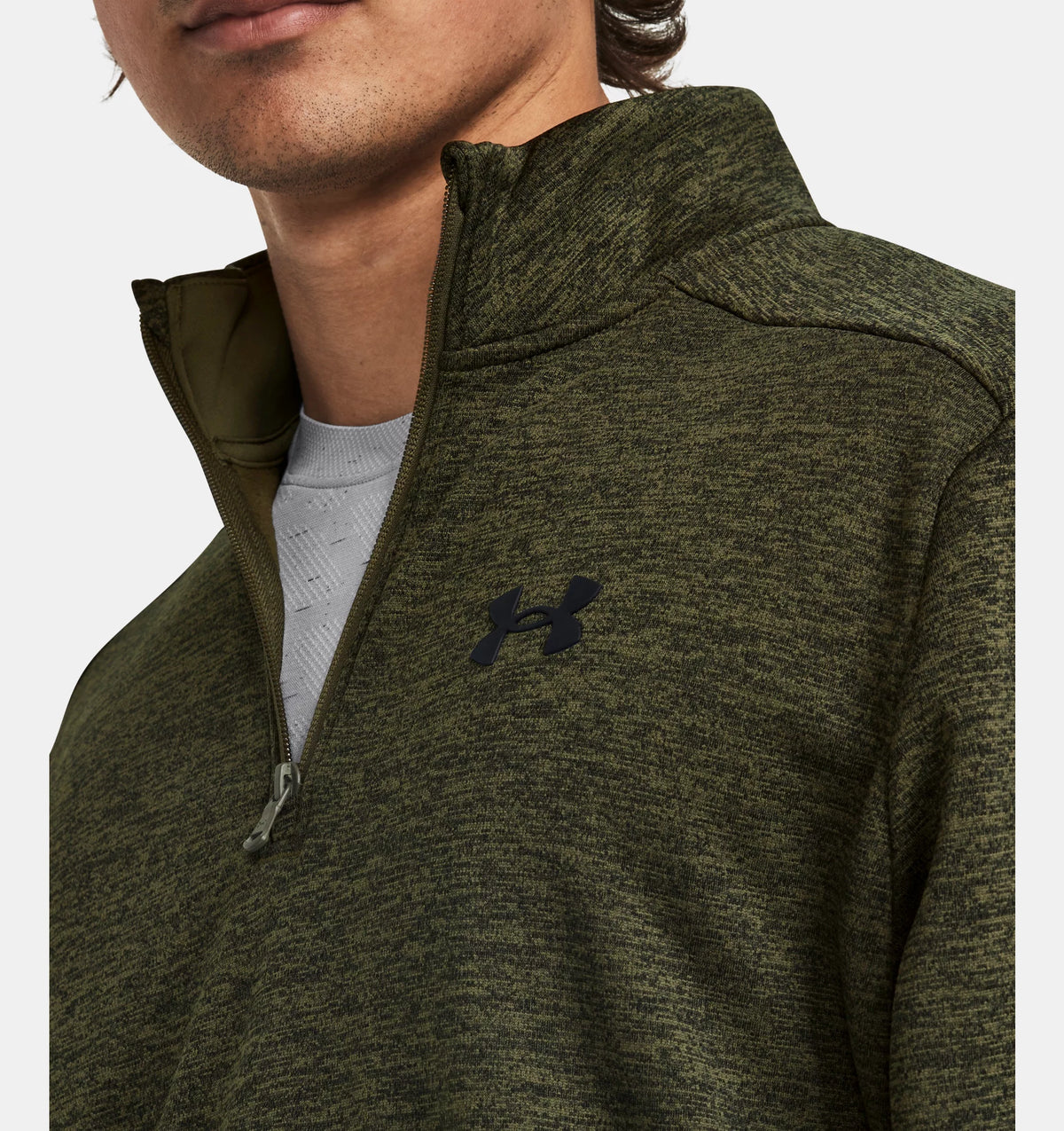 UNDER ARMOUR : Fleece Twist 1/4 Zip - Green