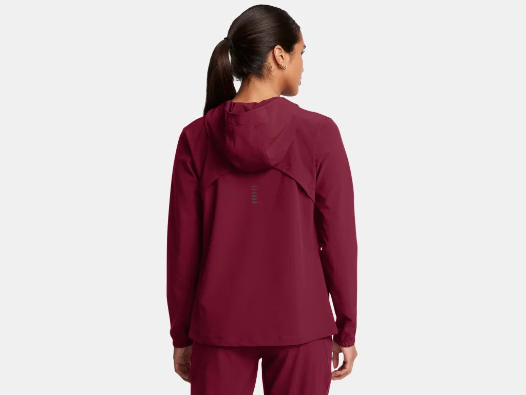 UNDER ARMOUR : Woman's OutRun The Storm Jacket - Burgundy