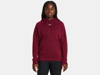 UNDER ARMOUR : Women's Rival Fleece Hoodie - Burgundy