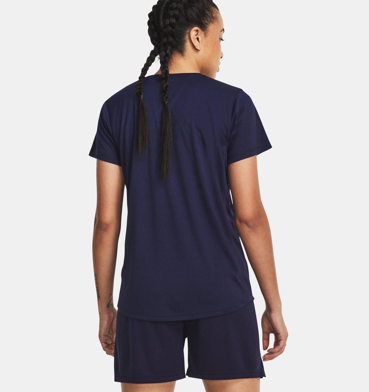 UNDER ARMOUR : Women's Challenger Training Short Sleeve T-Shirt - Navy