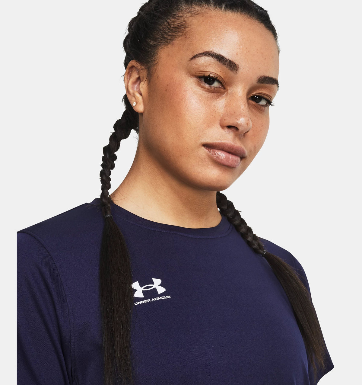 UNDER ARMOUR : Women's Challenger Training Short Sleeve T-Shirt - Navy