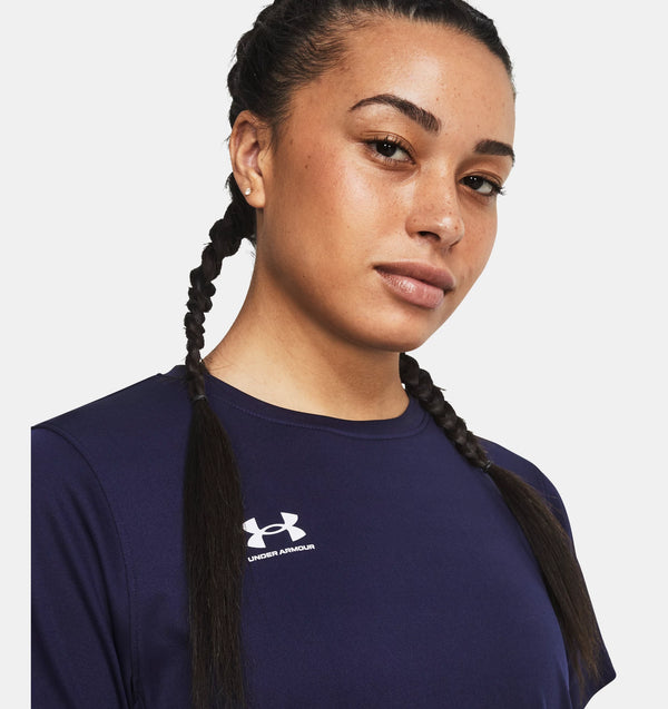 UNDER ARMOUR : Women's Challenger Training Short Sleeve T-Shirt - Navy