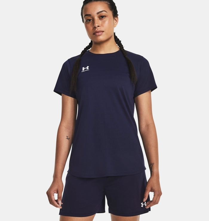 UNDER ARMOUR : Women's Challenger Training Short Sleeve T-Shirt - Navy