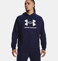 UNDER ARMOUR Men's UA Rival Fleece Logo Hoodie - Navy